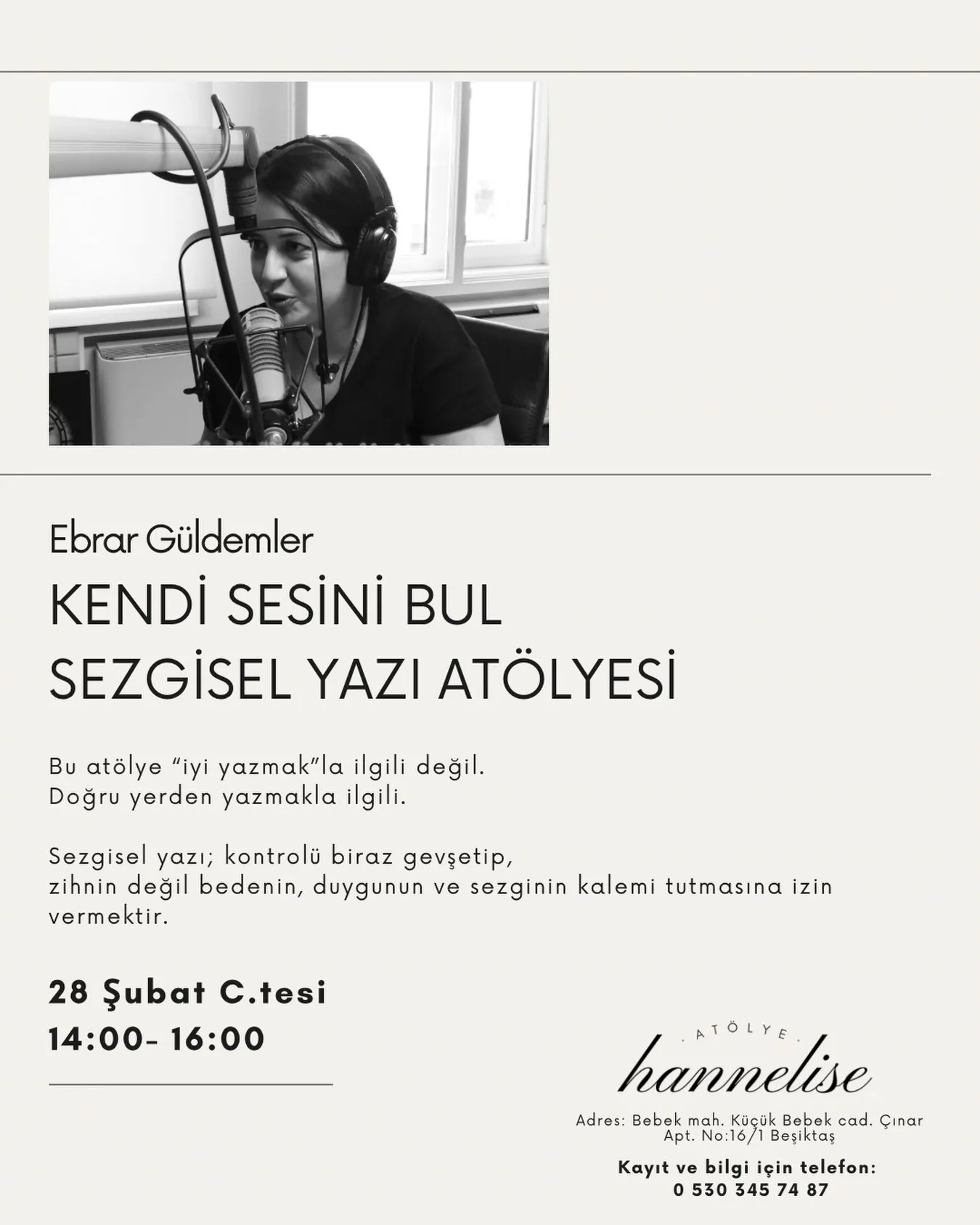 Kendi Sesini Bul: Sezgisel Yazı etkinliğinden bir anı