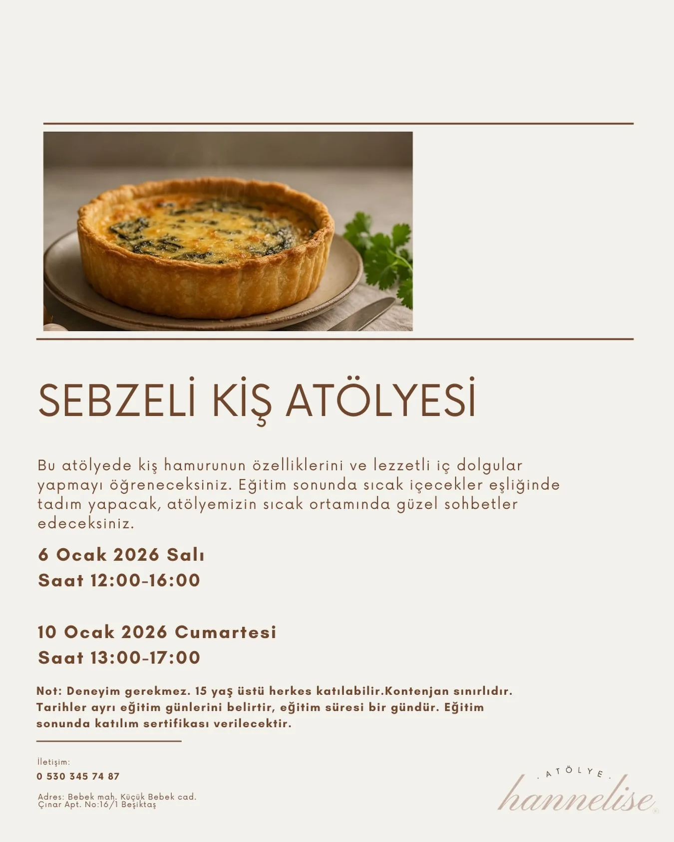 Sebzeli Kiş Atölyesi etkinliğinden bir anı